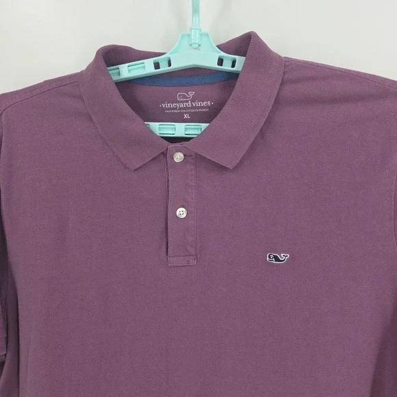 Vineyard Vines Men's Purple Polo/Golf  Shirt 95%‎ Cotton 5% Spandex Size XL - Picture 2 of 8